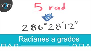 Convertir radianes a grados con minutos y segundos│ejercicio 1 [upl. by Pennie]