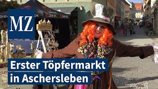 In Aschersleben wurde erstmals ein Töpfermarkt durchgeführt [upl. by Crispas238]