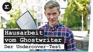 Hausarbeit vom Ghostwriter  der UndercoverTest [upl. by Valerle]