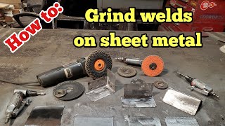 How to Grind welds on sheet metal [upl. by Nolita]