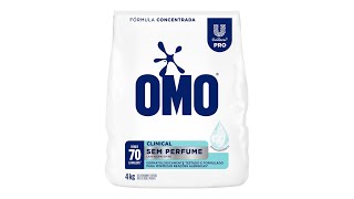 OMO Lavanderia Profissional Clinical detergente em pó hipoalergênico 4 kg [upl. by Strang]