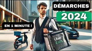 DEMARCHES POUR SINSCRIRE EN TANT QUE LIVREUR Uber Eats Deliveroo  COMPLET 2024 [upl. by Constanta291]