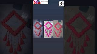 woolen flower design for home made craft ideas home decorwall hanging [upl. by Lanctot]