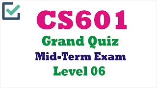 LEVEL 06 CS601 Data Communication Grand Quiz VU Mid Term Examination  Grand Quiz with Answers [upl. by Felt847]