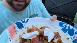 How to make CHICKEN FAJITAS on the BLACKSTONE GRIDDLE [upl. by Marilou]