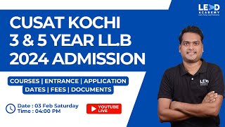 CUSAT CAT 2024  CUSAT Kochi  CUSAT LLB  Admission Application Entrance Course Fees [upl. by Onirefez]