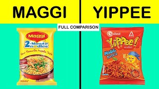 Maggi noodles vs Yippee noodles Full Comparison Unbiased in Hindi  Yippee vs Maggi which is better [upl. by Lohman]