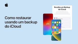 Como restaurar um iPhone ou iPad de um backup do iCloud  Suporte da Apple [upl. by Retsev911]