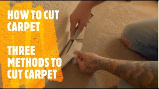 How To Cut CarpetThree Methods To Cut Carpet Before Tucking carpet flooring homeimprovement diy [upl. by Aineles]