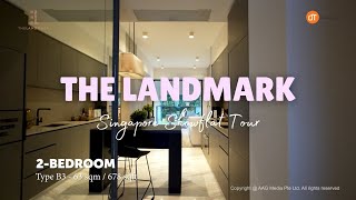 Singapore Showflat Tour  The Landmark  2 Bedroom Type B3  63 sqm  OrangeTee amp Tie [upl. by Gunnar]