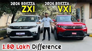 Detailed Comparision 👍 New 2024 Brezza VXI vs ZXI  SalahCar [upl. by Aryaz]