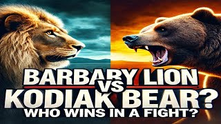 Barbary Lion vs Kodiak Bear Who Wins in a Fight [upl. by Einallem]