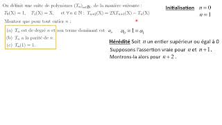 Part 1  Déf par récurrence des poly Tn et démo des premières propriétés par récurrence double [upl. by Yeslah]