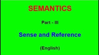 Semantics  Sense and Reference semanticssensereferenceenglishlanglitwaves [upl. by Zachary]