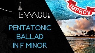 Pentatonic backing track F minor Guitar impro by emmgui [upl. by Yvon]