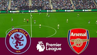 Aston Villa 1 vs 0 Arsenal 2324  Video Game Simulation PES 2021 [upl. by Neff675]