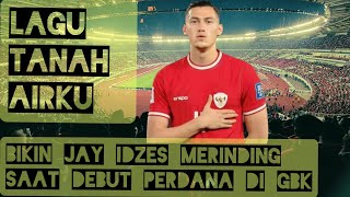 Lagu Tanah Airku di Debut Perdana Jay Idzes  INDONESIA VS VIETNAM timnasindonesia [upl. by Aicinod611]