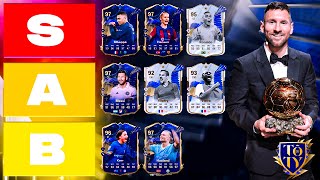 THESE CARDS ARE INSANE RANKING EVERY TOTY ATTACKERS CARD EA FC 24 TOTY TIER LIST [upl. by Neelac]