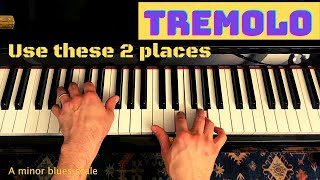 How to play a tremolo on the blues scale SHREDDER technique [upl. by Lenoj]