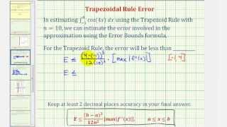 Trapezoid Rule Error  Numerical Integration Approximation [upl. by Ahsed]