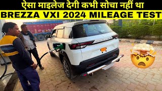 ऐसा माइलेज देगी कभी सोचा नहीं था 🤯 Brezza Vxi 2024 Real Life Mileage Test😱 [upl. by Nader]