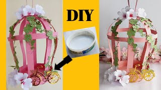 Paper nest making for Birds 🎪🔥❤Paper craft ideas 😱🌏🛖plastic recycling ideas [upl. by Hijoung]