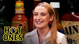 Amelia Dimoldenberg Goes on a Date With Spicy Wings  Hot Ones [upl. by Zirkle]