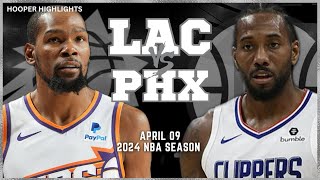 LA Clippers vs Phoenix Suns Full Game Highlights  Apr 9  2024 NBA Season [upl. by Krucik796]