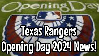 Texas Rangers Opening Day 2024 News amp More [upl. by Philippine350]