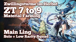 Arknights Zwillingstürme im Herbst  ZT 7 to 9  Main Ling  Low Rarity [upl. by Eintihw]