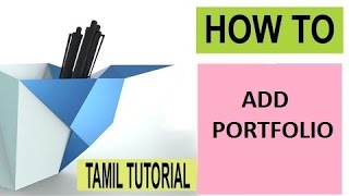 How to add Portfolio in freelancercomand its use  tamil tutorial [upl. by Brunk563]