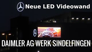 Neue LED Videowand MercedesBenz Werk Sindelfingen Daimler AG wünscht schöne Feiertage [upl. by Edgell]