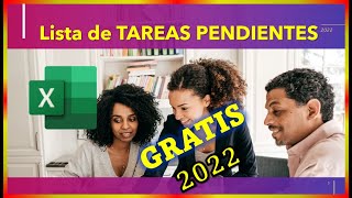 💥Lista de TAREAS PENDIENTES en EXCEL 2022  CHECKLIST  GRATIS 🔥 [upl. by Eiveneg268]