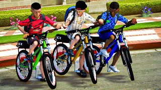 FUI PRA ESCOLA DE BICICLETA COM PAULIN E PEDRIN  GTA 5 VIDA REAL 670 [upl. by Aieki]