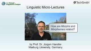 MOR021  Linguistic MicroLectures Morphs and Morphemes [upl. by Emelina41]