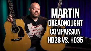 Martin HD28 vs HD35  Dreadnought Battle for the Ages [upl. by Yenahs]