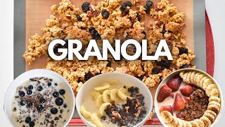 🤩 MIS MEJORES RECETAS DE GRANOLA EN 1 VIDEO 🤤 [upl. by Conrad473]