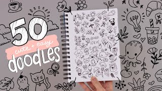 50 Cute Doodle Ideas for When Youre Bored at School  Easy Beginner Doodles [upl. by Aldous522]