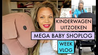 BABY SHOPLOG kinderwagen uitzoeken  weekvlog [upl. by Josi]