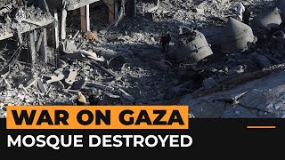 Rafah mosque flattened by Israeli airstrike  Al Jazeera Newsfeed [upl. by Gruber]