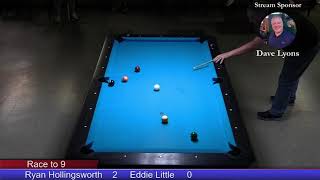 2nd Annual Carolina Cup Bar Table 9Ball Open  Ryan Hollingsworth vs Eddie Little [upl. by Duvall741]