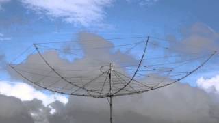 MZ0JZE G3TXQ Hexbeam in 100km winds [upl. by Lerad]