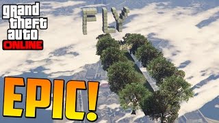 MEGA ÉPICO SALTO INCREÍBLE  Gameplay GTA 5 Online Funny Moments Carrera GTA V PS4 [upl. by Carlick]