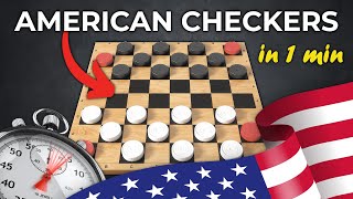 How To Play American Checkers In 1 Min [upl. by Drahnreb]