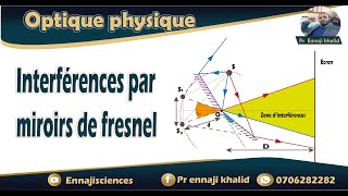 Interférences par miroirs de fresnel cours complet [upl. by Elwira]