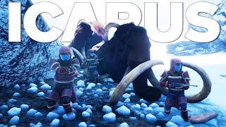 Hunting MAMMOTHS in the DEEP WINTER amp Gun Crafting Icarus Multiplayer Gameplay EP7 [upl. by Ellienad]