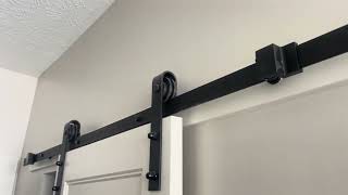 Sliding Barn Door Hardware Kit  Honest Review [upl. by Chapel]