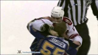 Paul Bissonnette vs Cam Janssen Jan 10 2011 [upl. by Annora580]