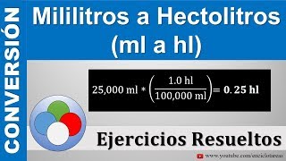 Mililitros a Hectolitros ml a hl Muy sencillo [upl. by Somar]