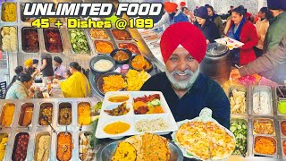 45  Dishes वाला UNLIMITED BUFFET  BEST BUFFET PUNJAB ₹189 Only  Street Food India [upl. by Lucian472]